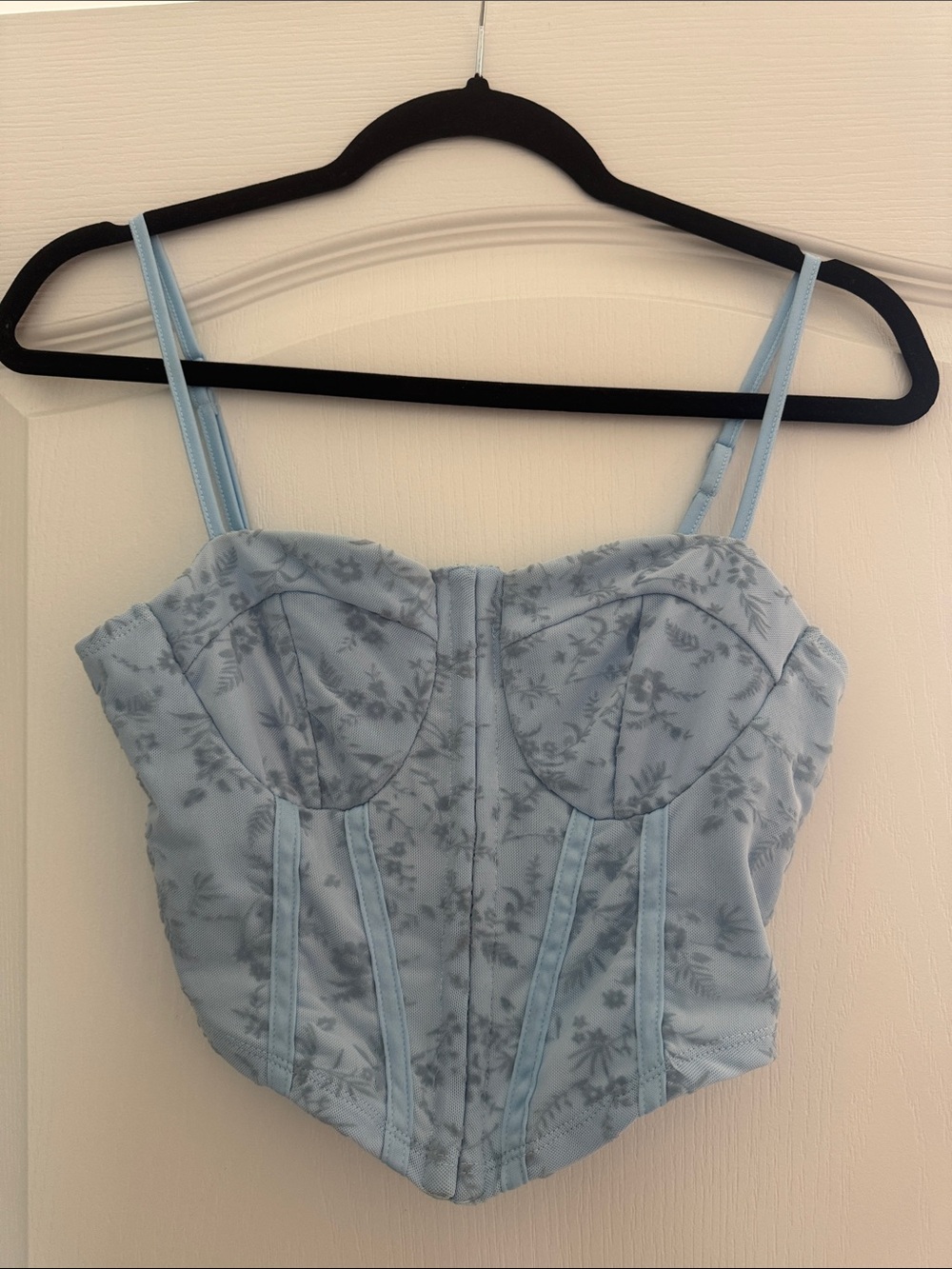 SHEIN Light Blue Stretch Jersey Top